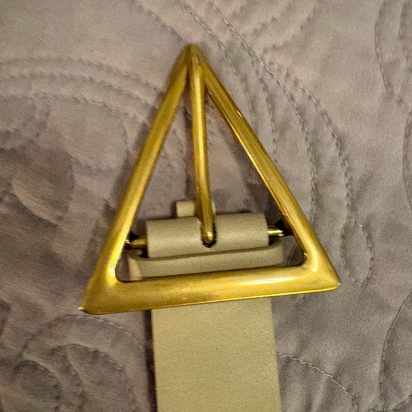 Brass diamond buckle tan belt - Picture 9 of 9